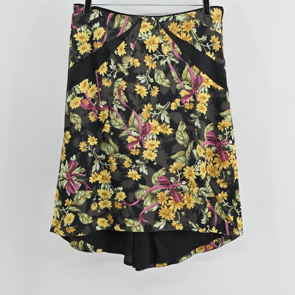 Karen Millen Floral Print High Low Skirt Size‎ 10 Bloomcore Garden Party Brunch